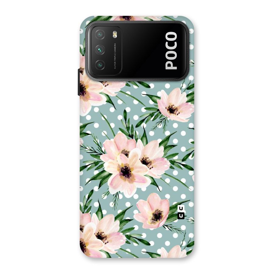 Polka Art Floral Back Case for Poco M3