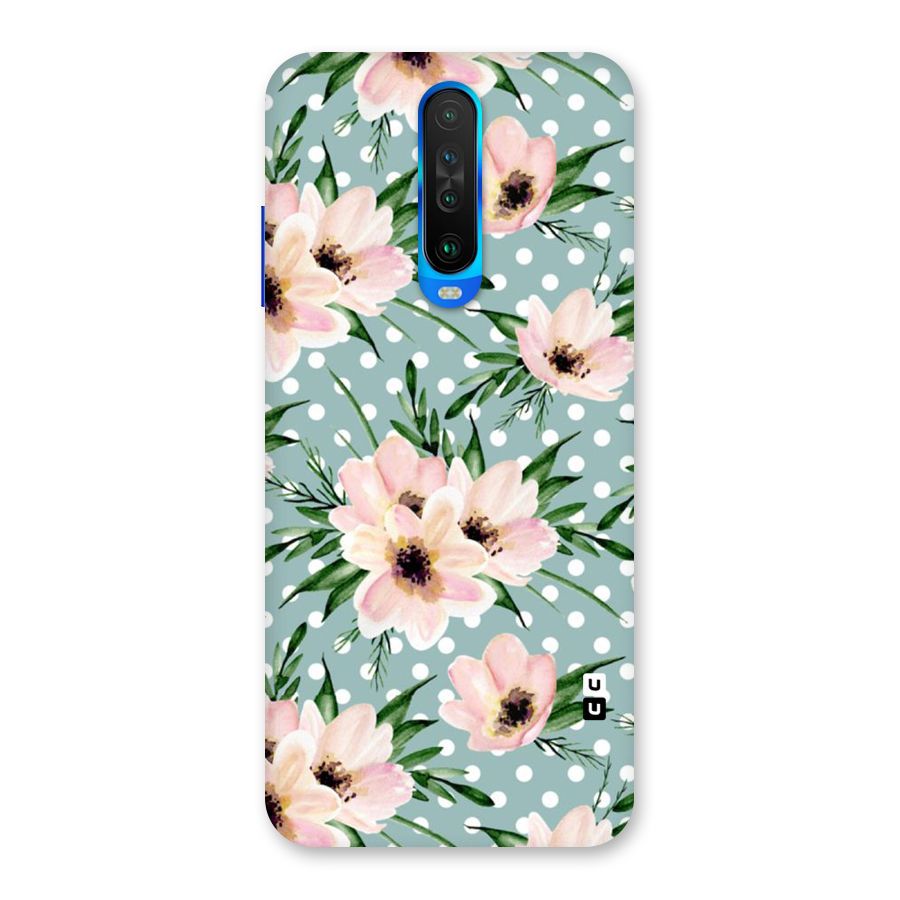 Polka Art Floral Back Case for Poco X2