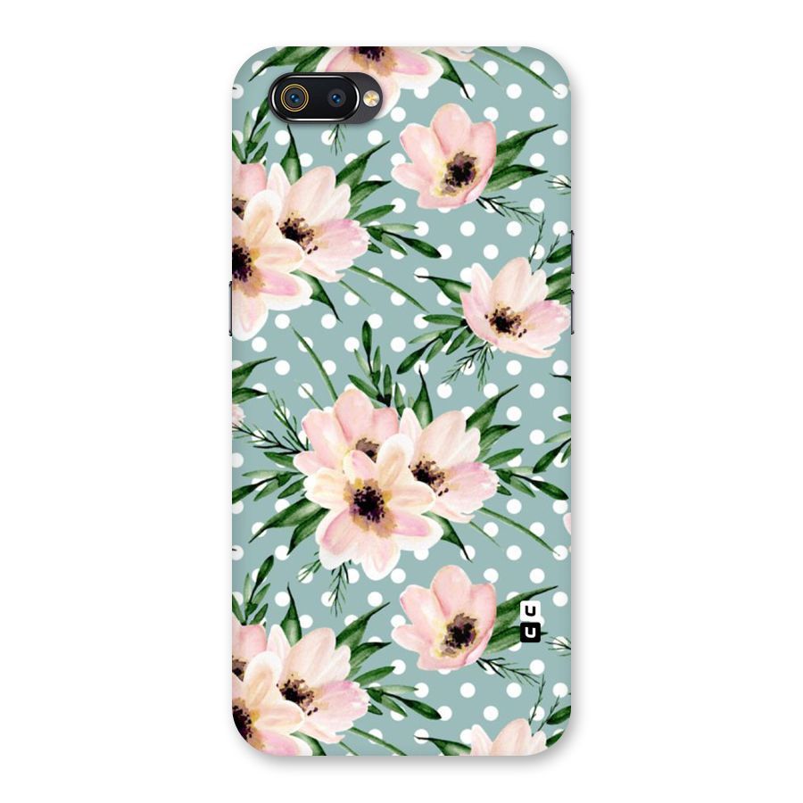Polka Art Floral Back Case for Realme C2