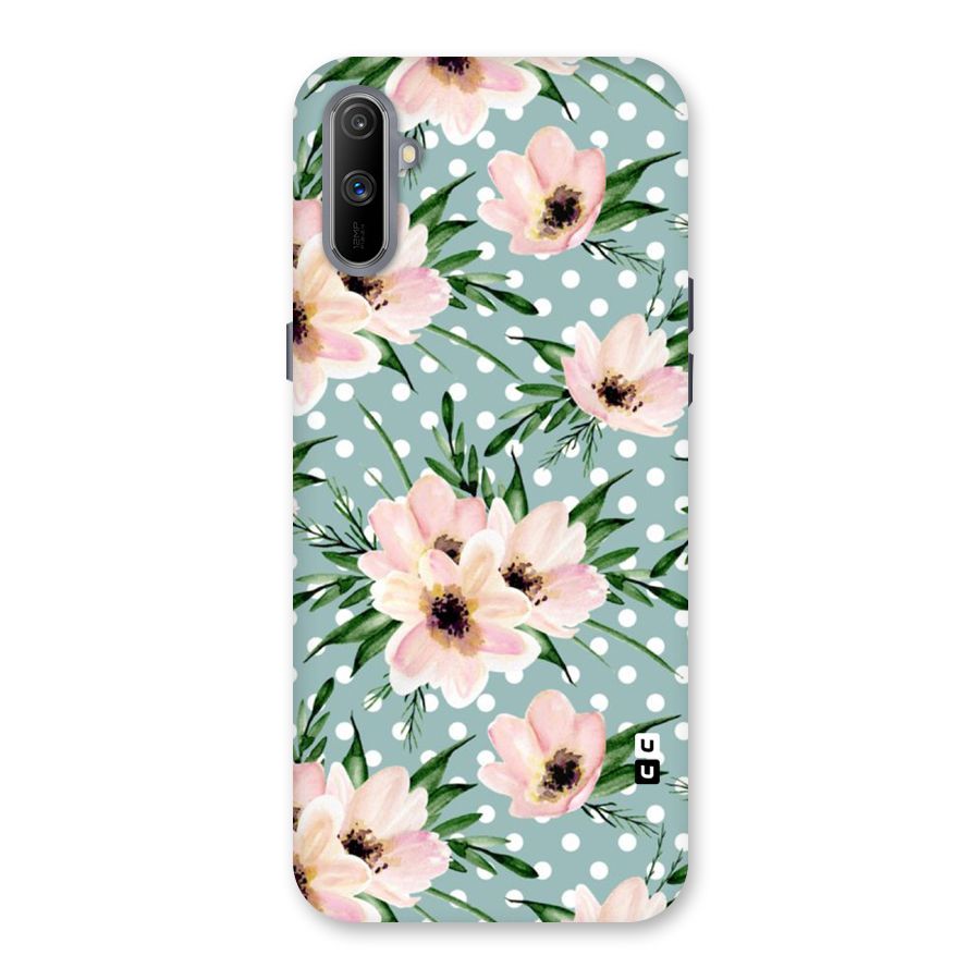 Polka Art Floral Back Case for Realme C3
