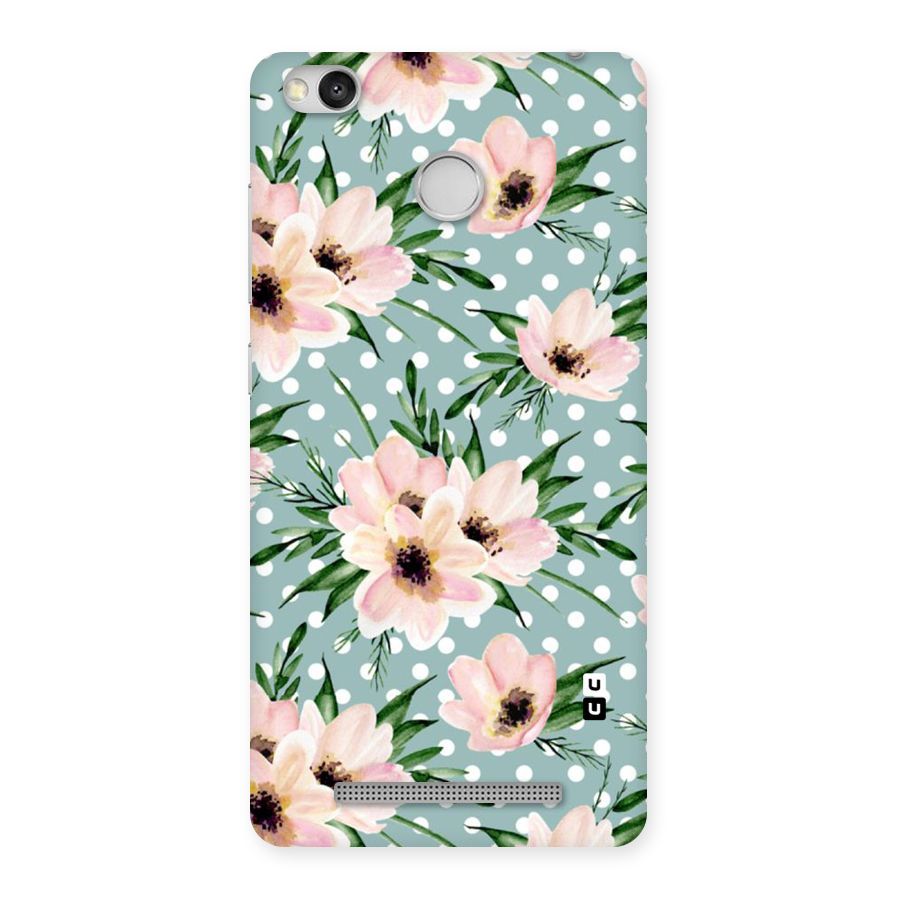 Polka Art Floral Back Case for Redmi 3S Prime