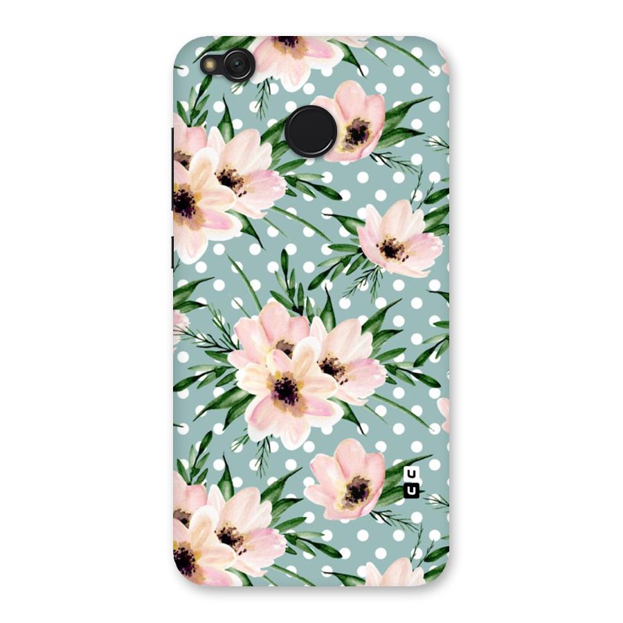 Polka Art Floral Back Case for Redmi 4
