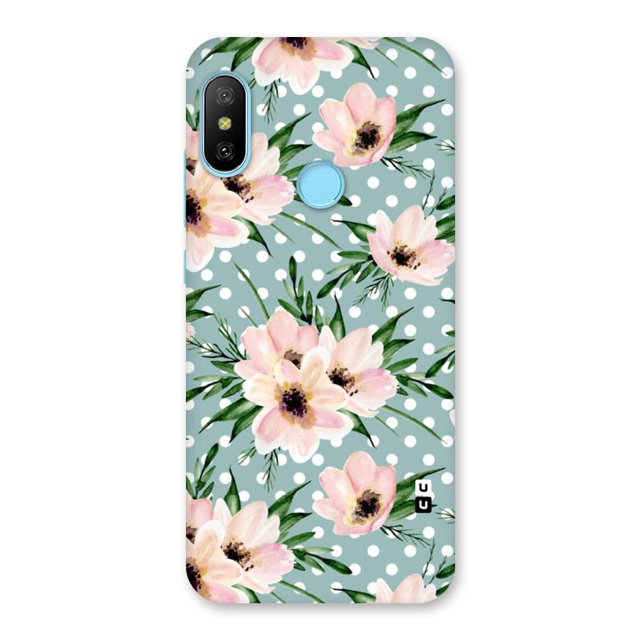 Polka Art Floral Back Case for Redmi 6 Pro