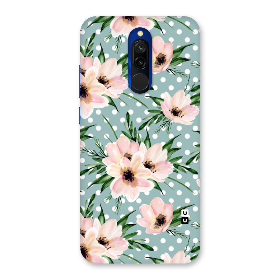 Polka Art Floral Back Case for Redmi 8