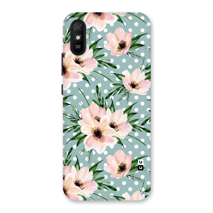 Polka Art Floral Back Case for Redmi 9i