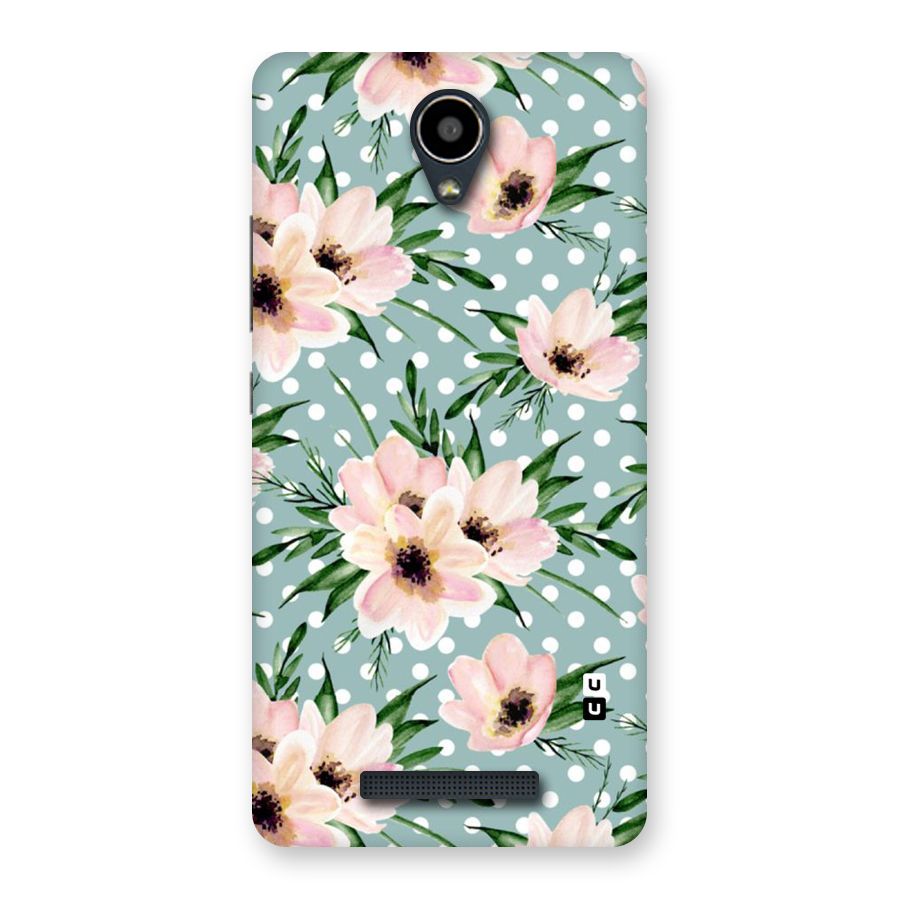 Polka Art Floral Back Case for Redmi Note 2