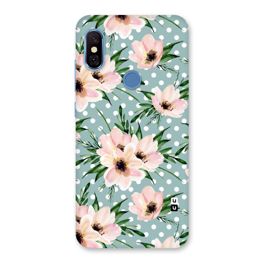Polka Art Floral Back Case for Redmi Note 6 Pro
