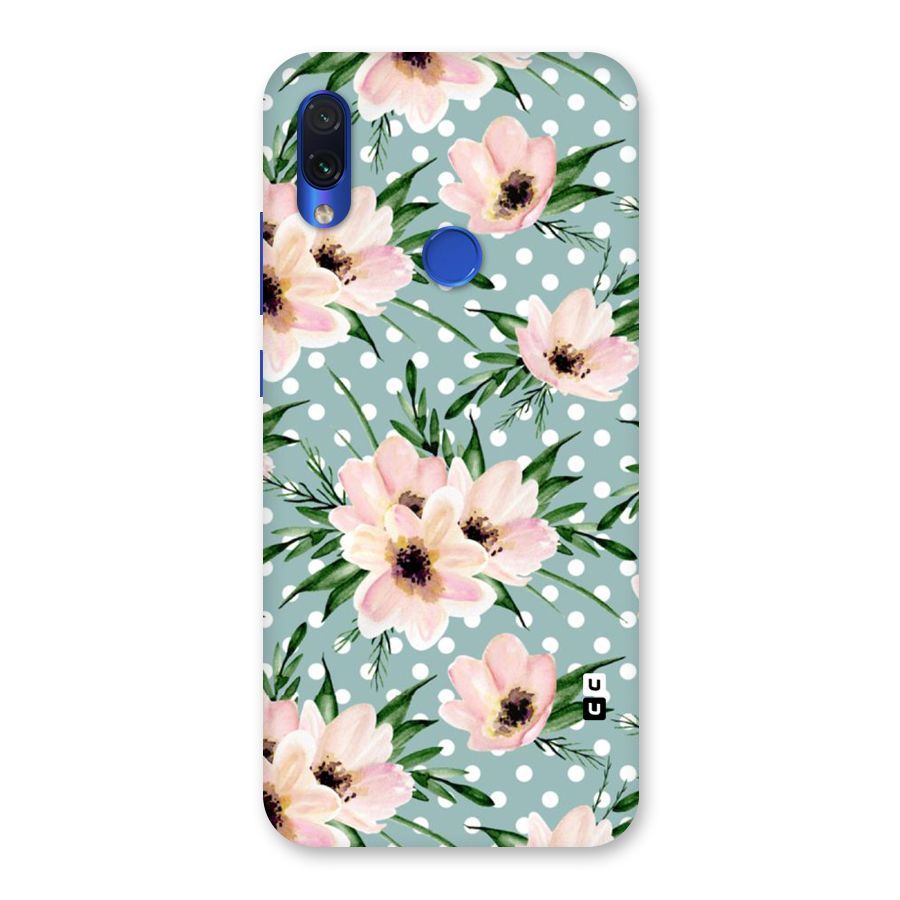Polka Art Floral Back Case for Redmi Note 7