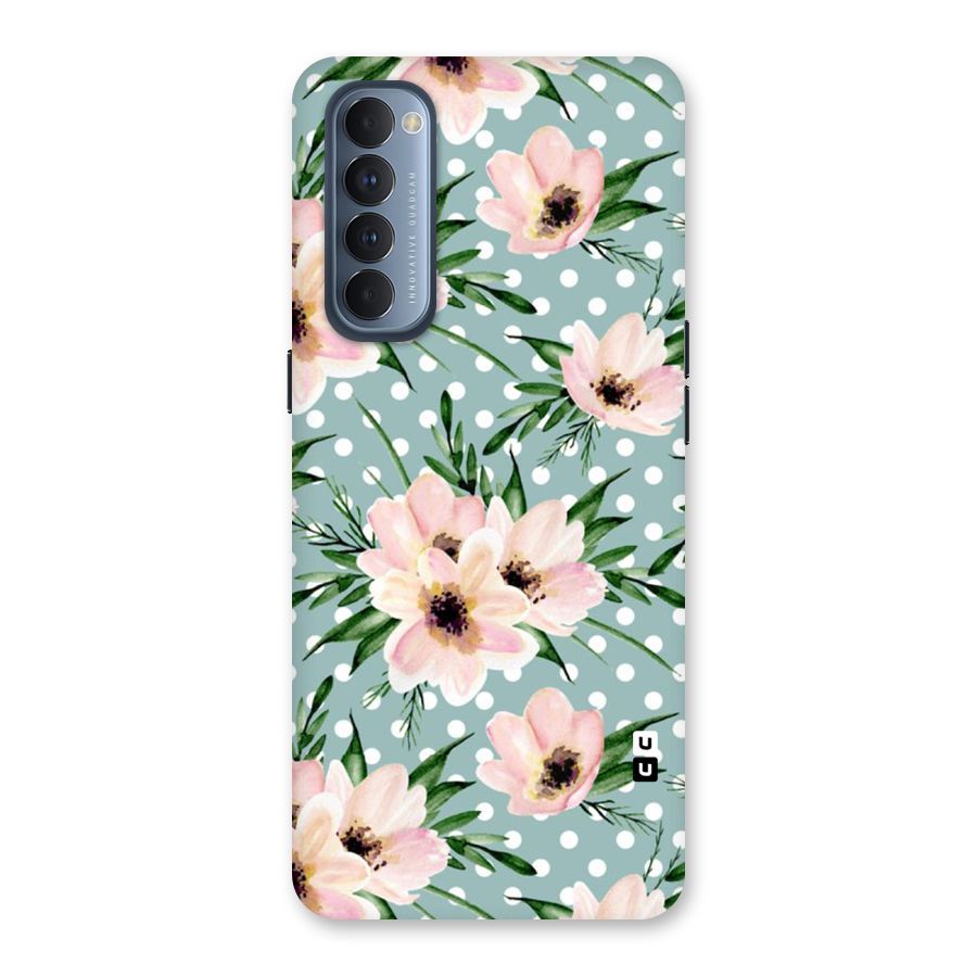 Polka Art Floral Back Case for Reno4 Pro