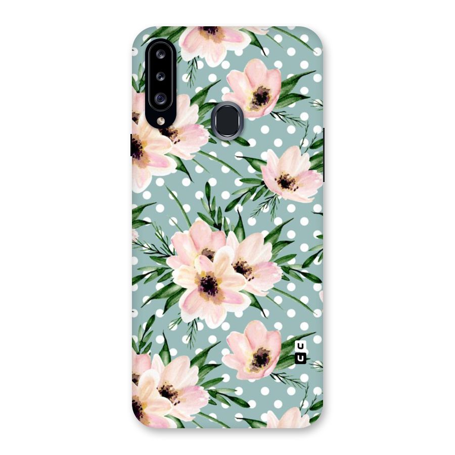 Polka Art Floral Back Case for Samsung Galaxy A20s