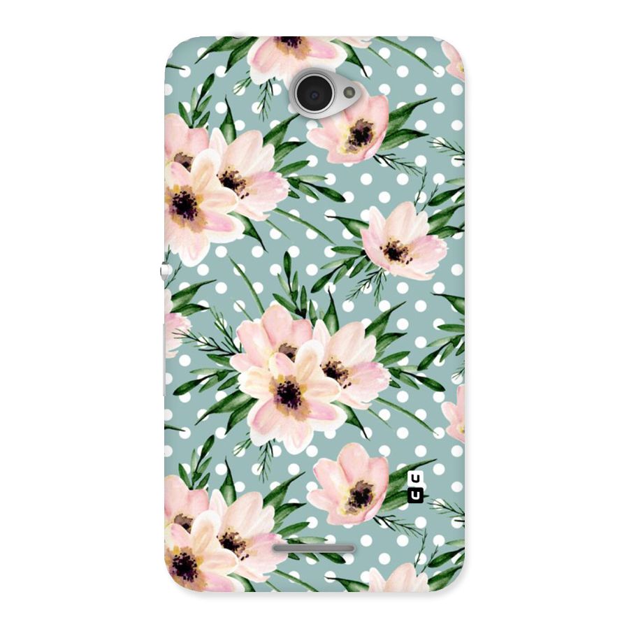 Polka Art Floral Back Case for Sony Xperia E4