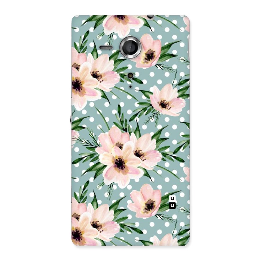 Polka Art Floral Back Case for Sony Xperia SP