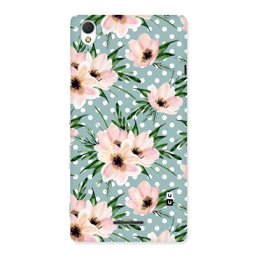 Polka Art Floral Back Case for Sony Xperia T3