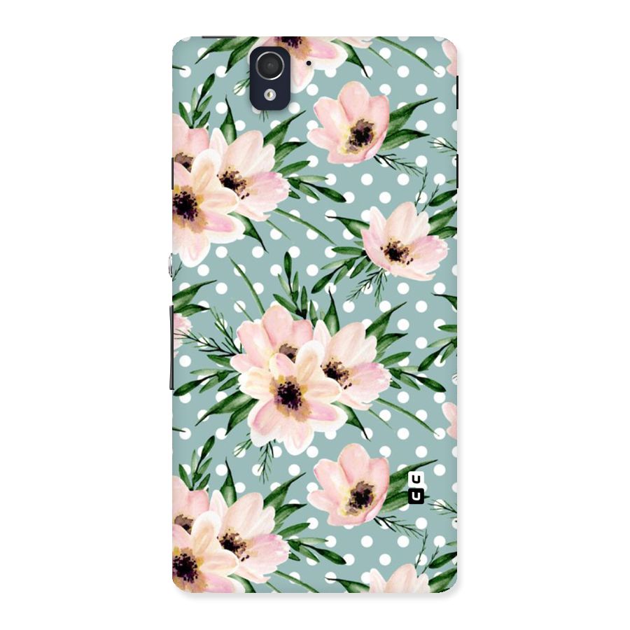 Polka Art Floral Back Case for Sony Xperia Z