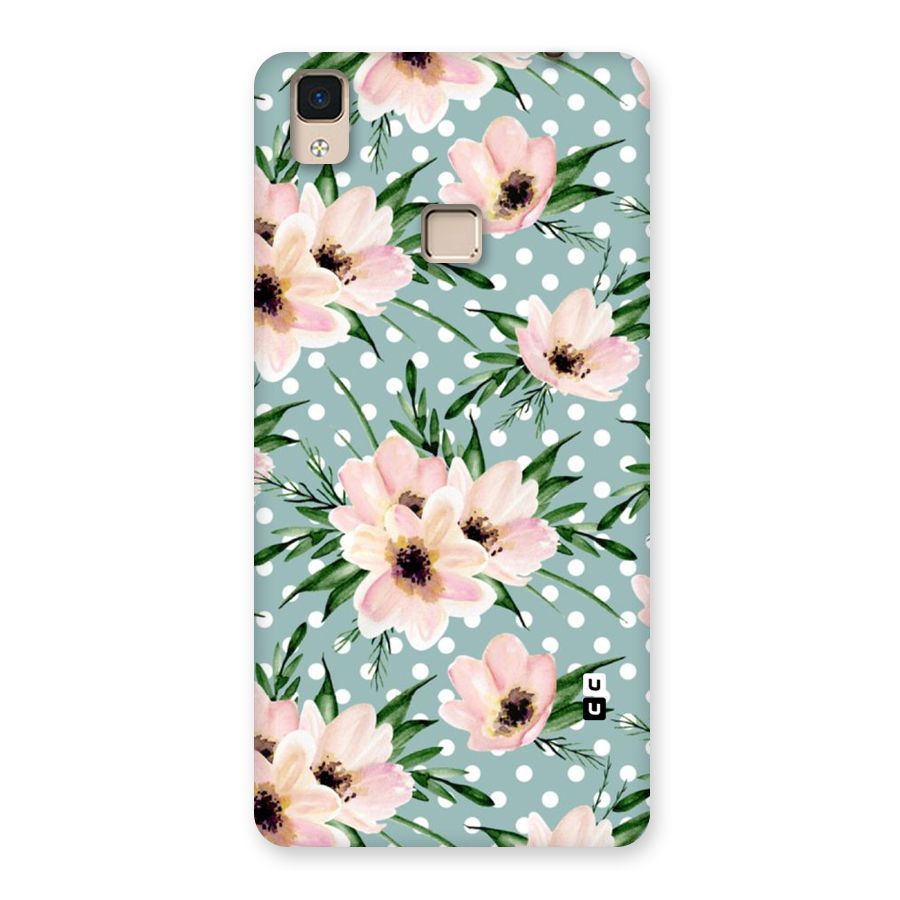 Polka Art Floral Back Case for V3 Max
