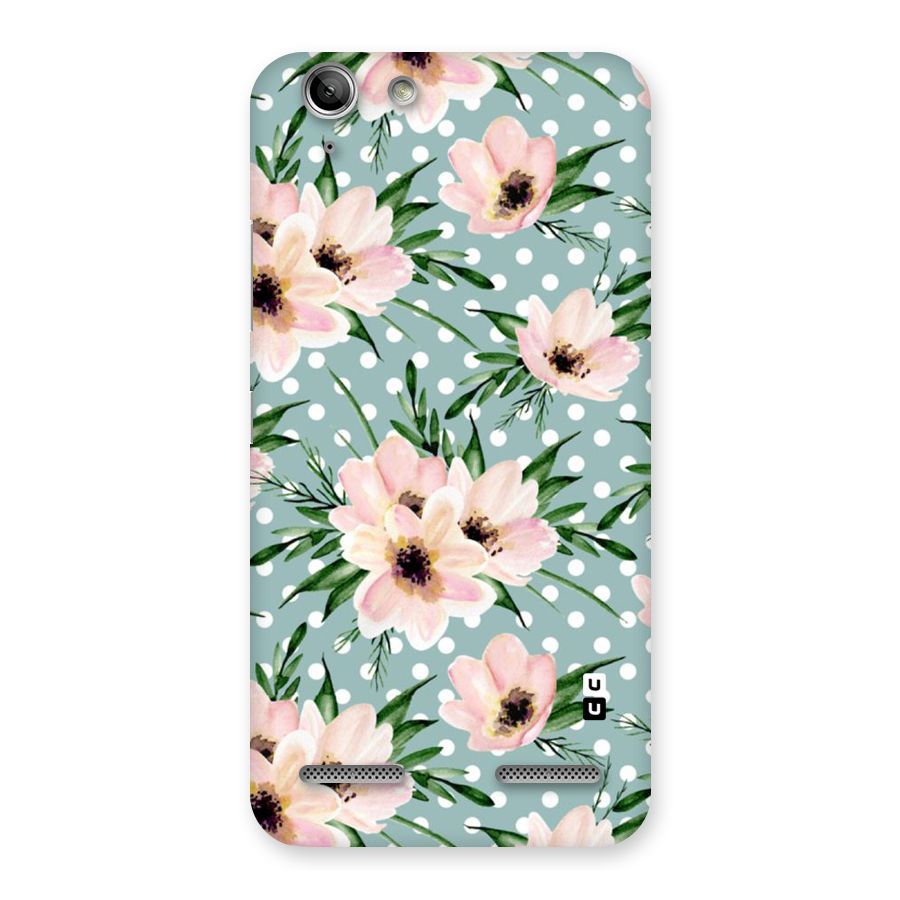 Polka Art Floral Back Case for Vibe K5