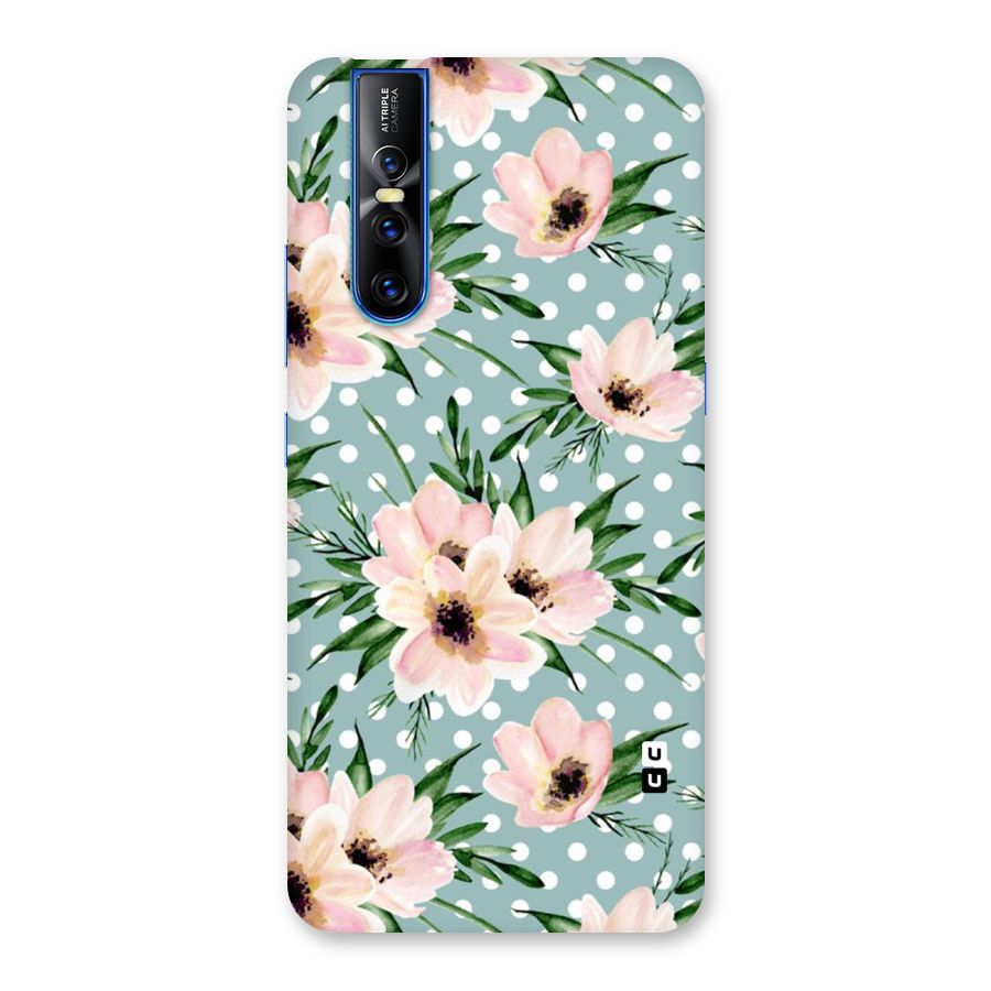Polka Art Floral Back Case for Vivo V15 Pro