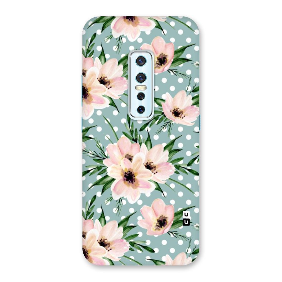 Polka Art Floral Back Case for Vivo V17 Pro