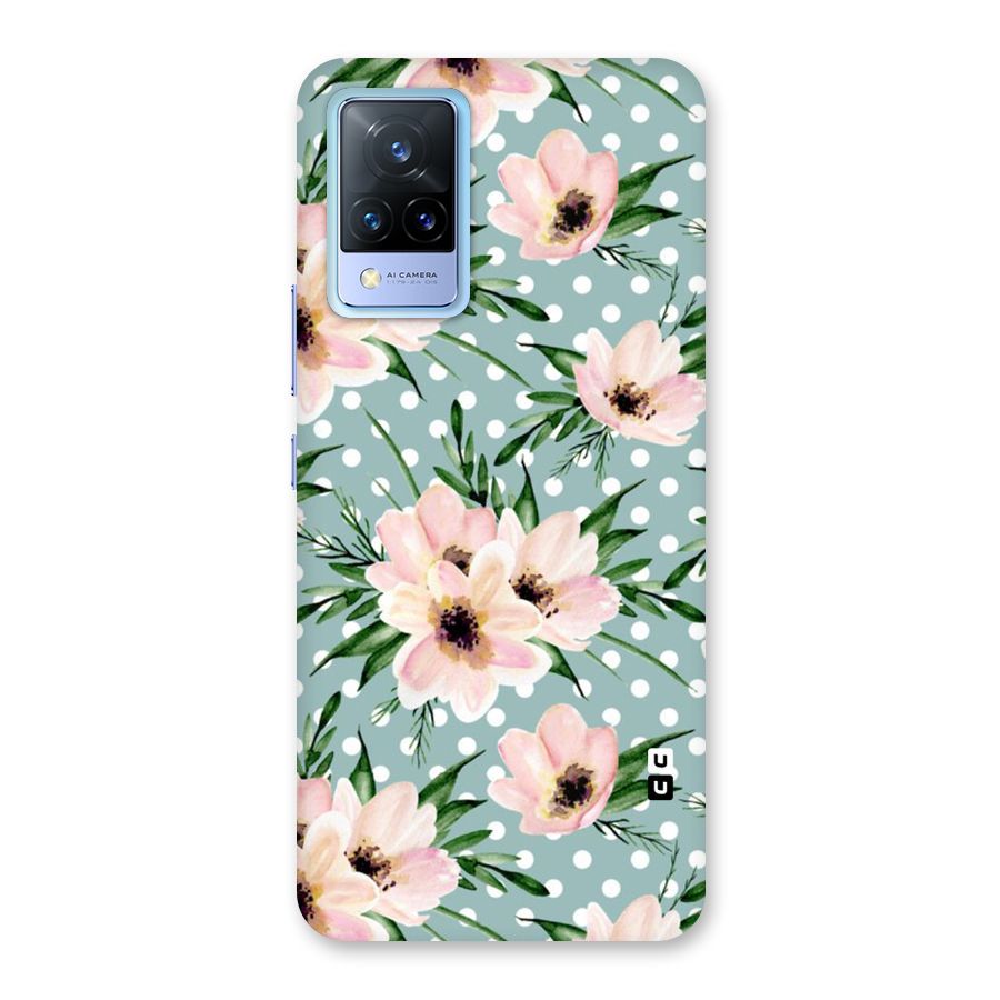 Polka Art Floral Back Case for Vivo V21 5G