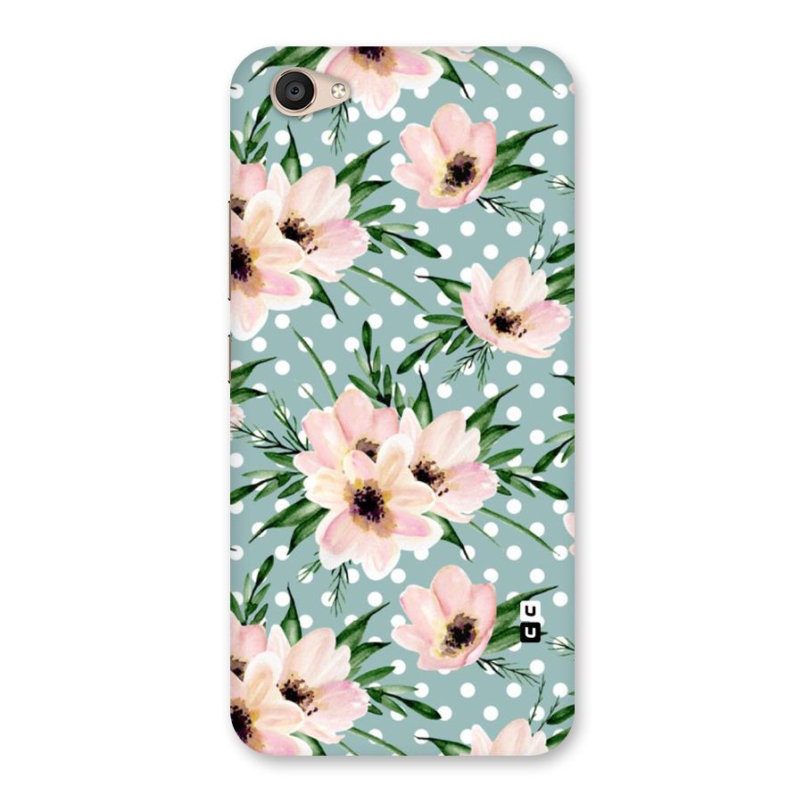 Polka Art Floral Back Case for Vivo V5 Plus