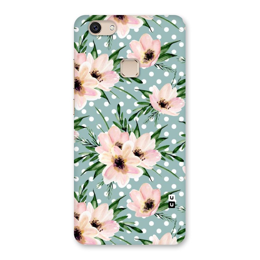Polka Art Floral Back Case for Vivo V7