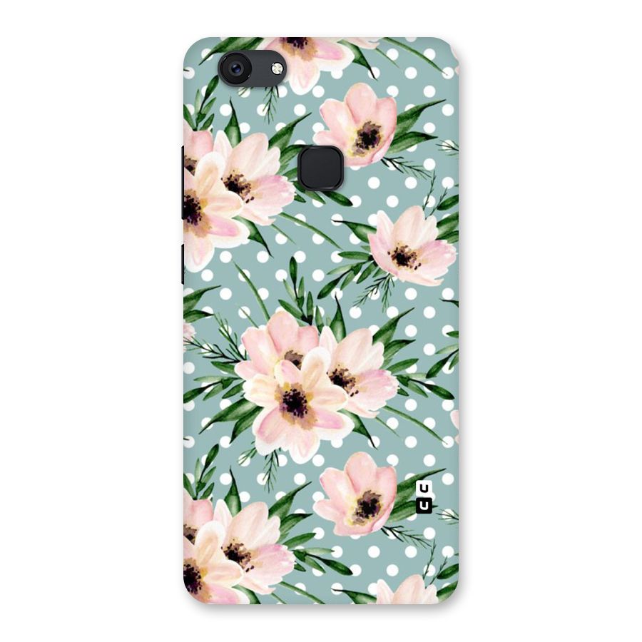 Polka Art Floral Back Case for Vivo V7 Plus