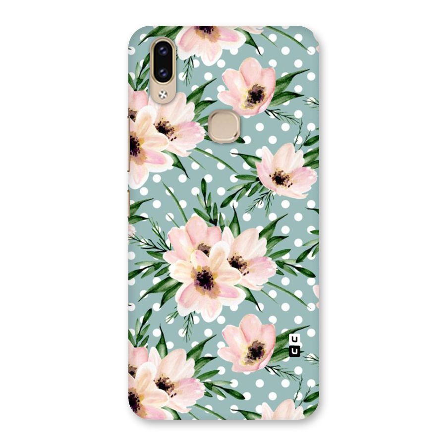 Polka Art Floral Back Case for Vivo V9 Youth