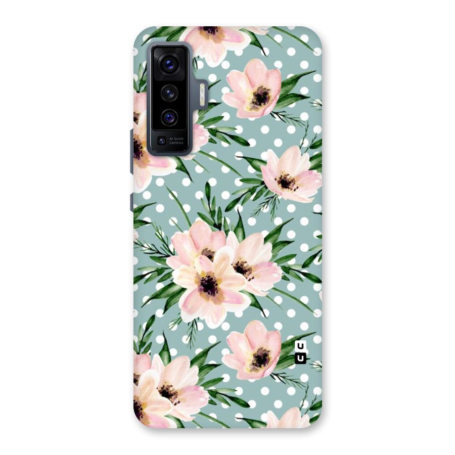 Polka Art Floral Back Case for Vivo X50