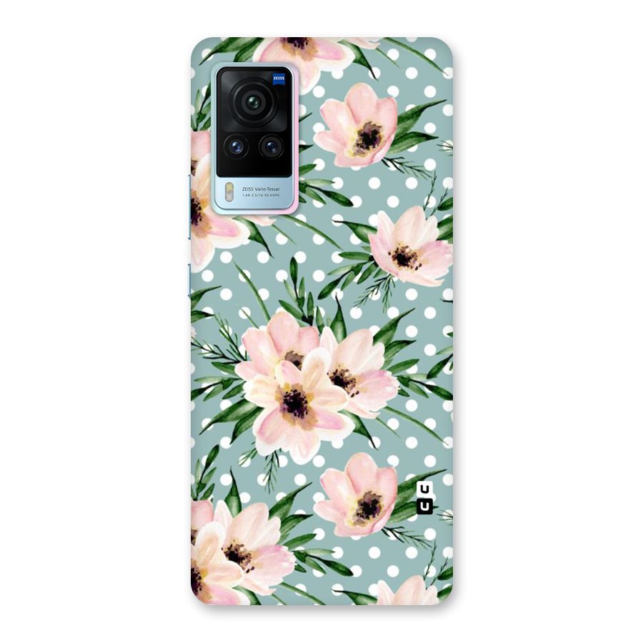 Polka Art Floral Back Case for Vivo X60 Pro