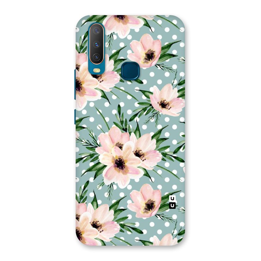 Polka Art Floral Back Case for Vivo Y17