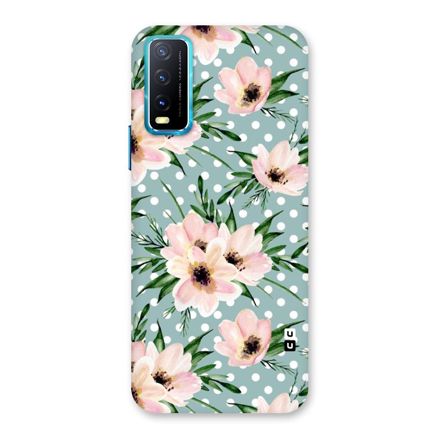 Polka Art Floral Back Case for Vivo Y20G