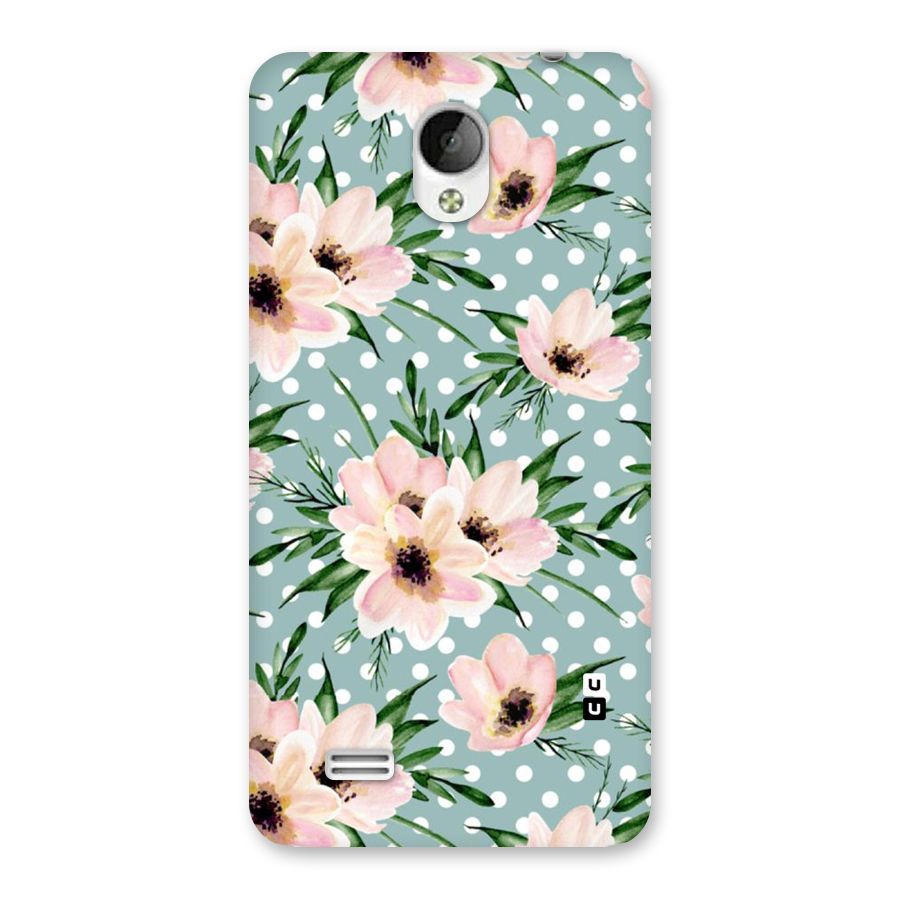 Polka Art Floral Back Case for Vivo Y21