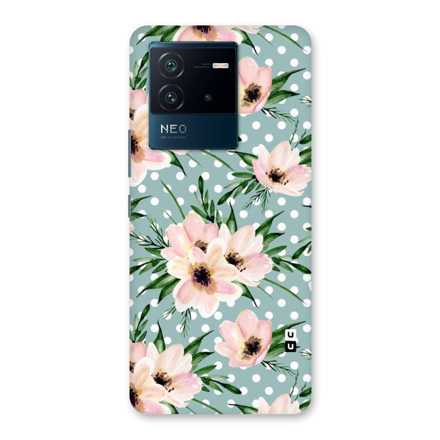 Polka Art Floral Back Case for Vivo iQOO Neo 6 5G