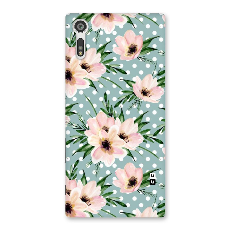 Polka Art Floral Back Case for Xperia XZ