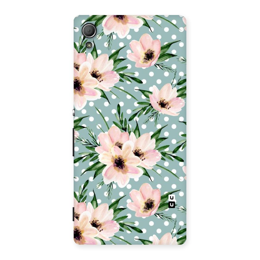 Polka Art Floral Back Case for Xperia Z4