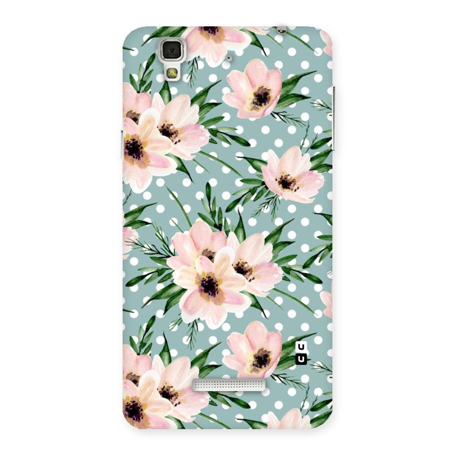 Polka Art Floral Back Case for YU Yureka Plus