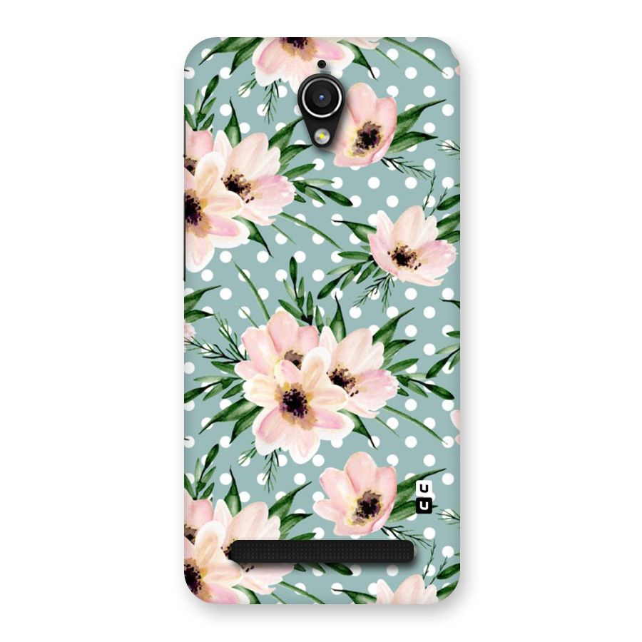 Polka Art Floral Back Case for Zenfone Go