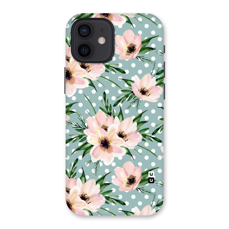 Polka Art Floral Back Case for iPhone 12