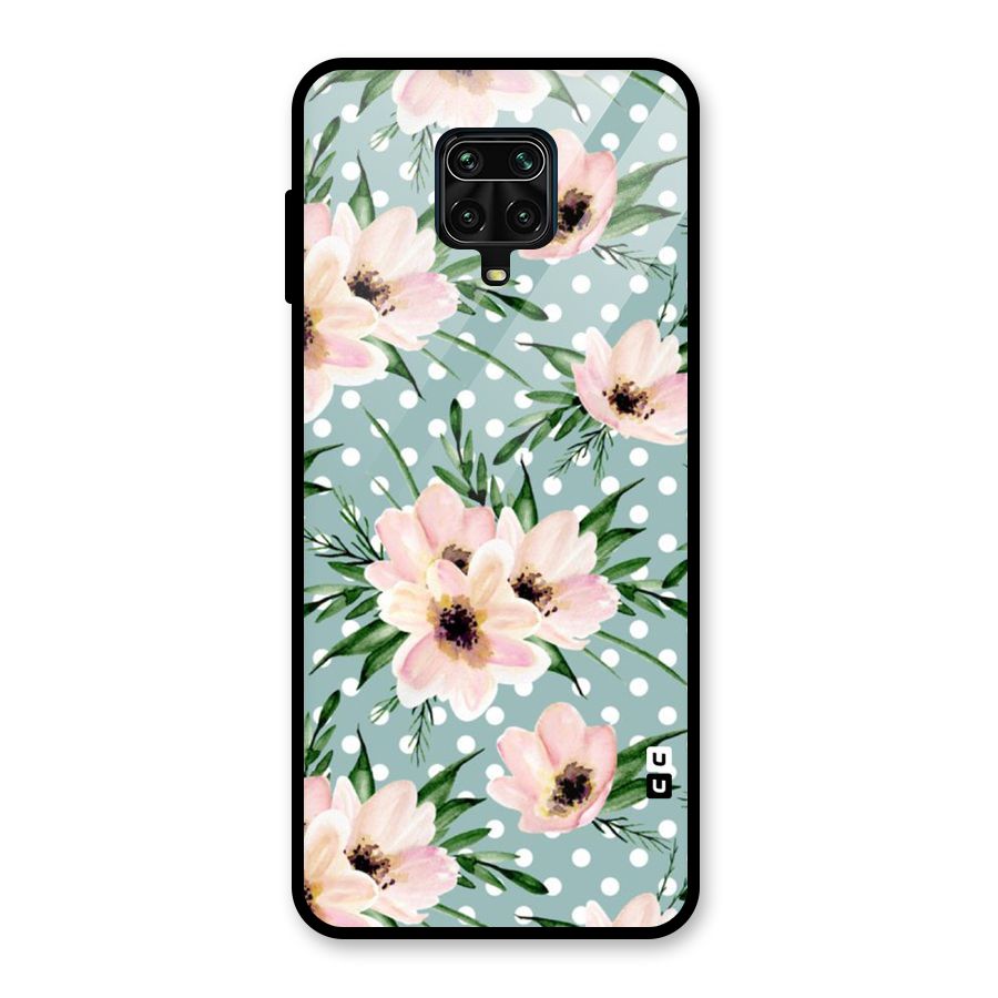 Polka Art Floral Glass Back Case for Poco M2 Pro