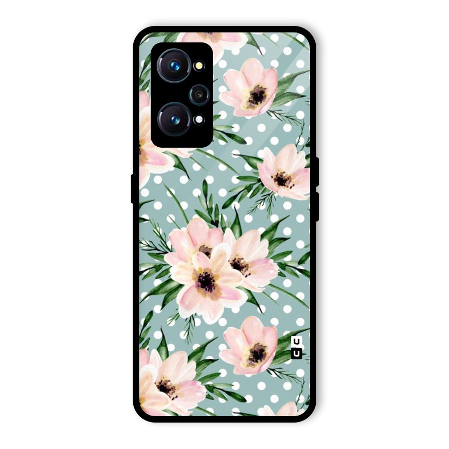 Polka Art Floral Glass Back Case for Realme GT Neo2