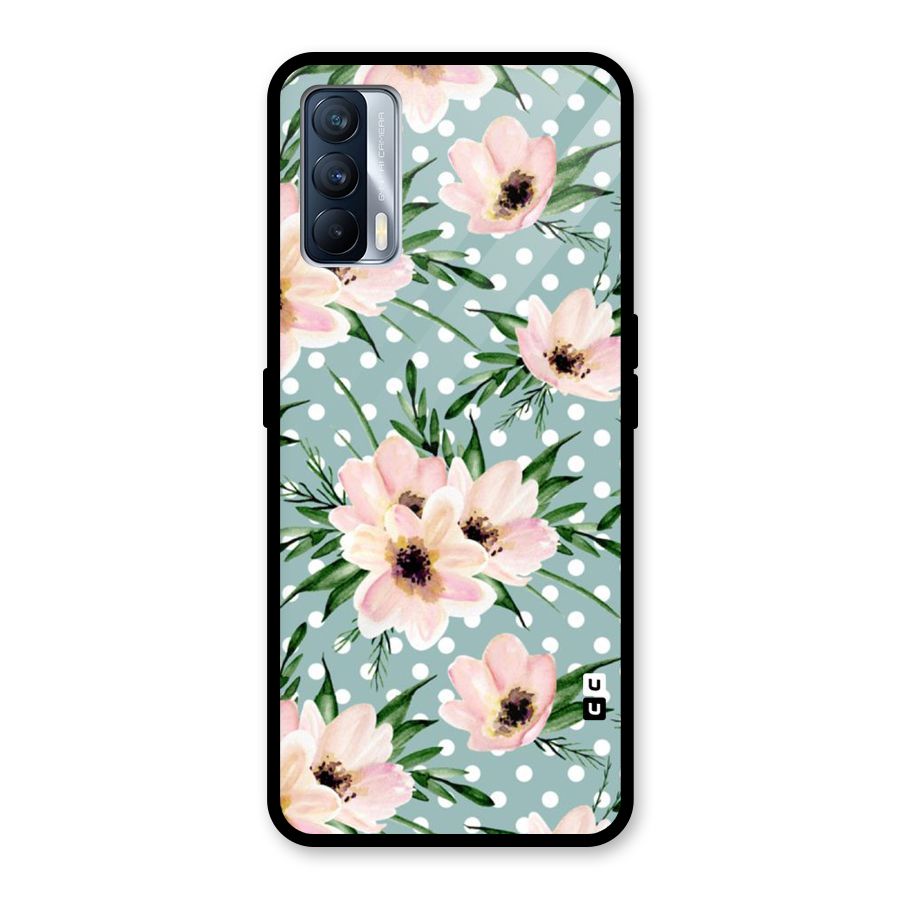 Polka Art Floral Glass Back Case for Realme X7