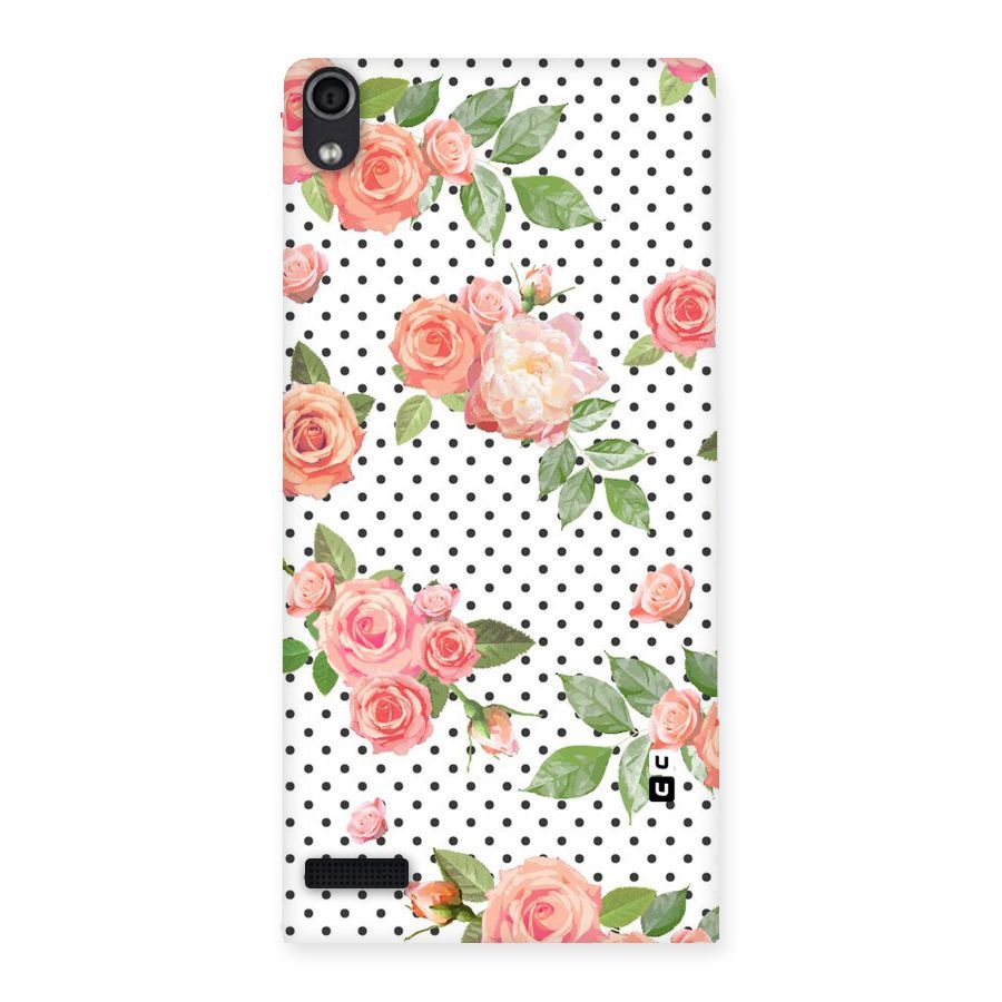 Polka Bloom White Back Case for Ascend P6
