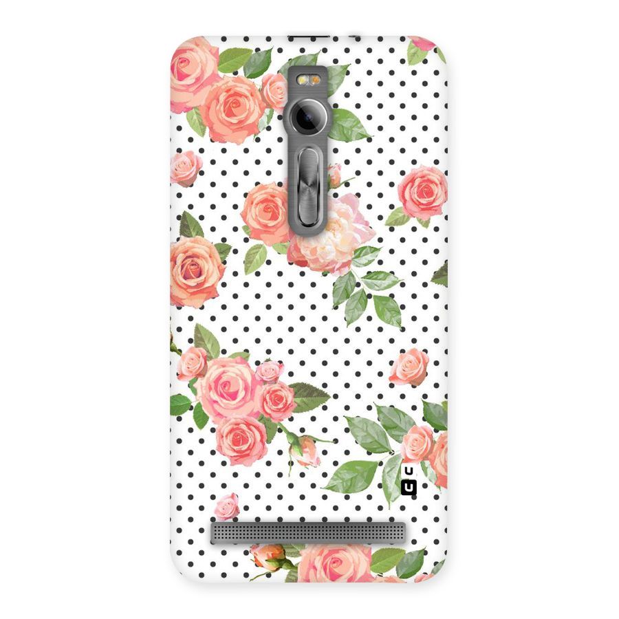 Polka Bloom White Back Case for Asus Zenfone 2