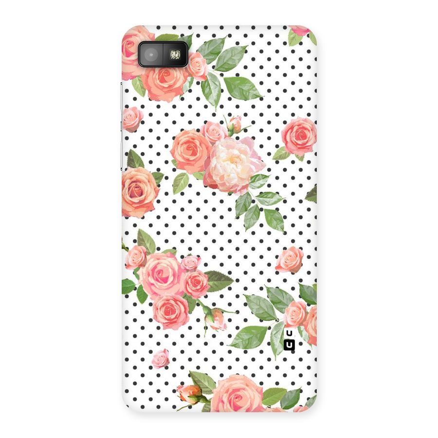 Polka Bloom White Back Case for Blackberry Z10