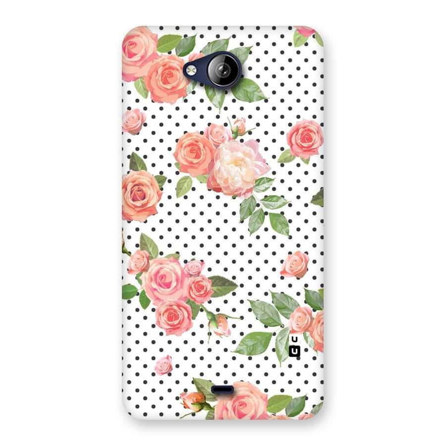 Polka Bloom White Back Case for Canvas Play Q355