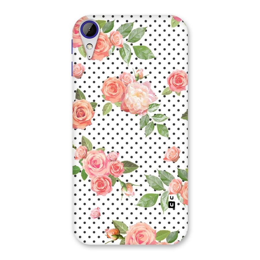 Polka Bloom White Back Case for Desire 830