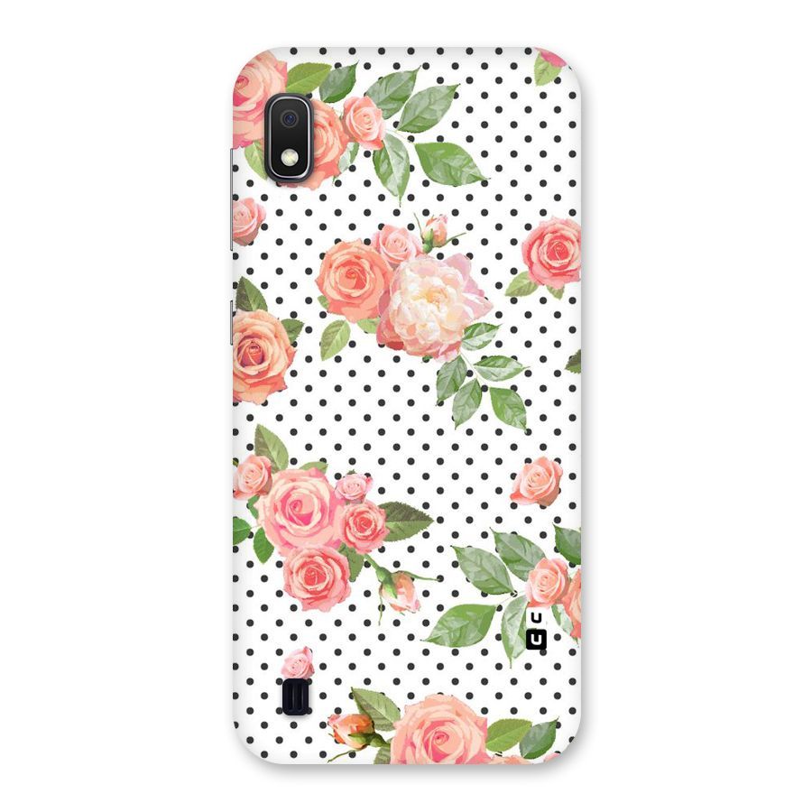 Polka Bloom White Back Case for Galaxy A10
