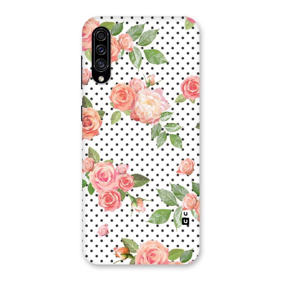 Polka Bloom White Back Case for Galaxy A30s