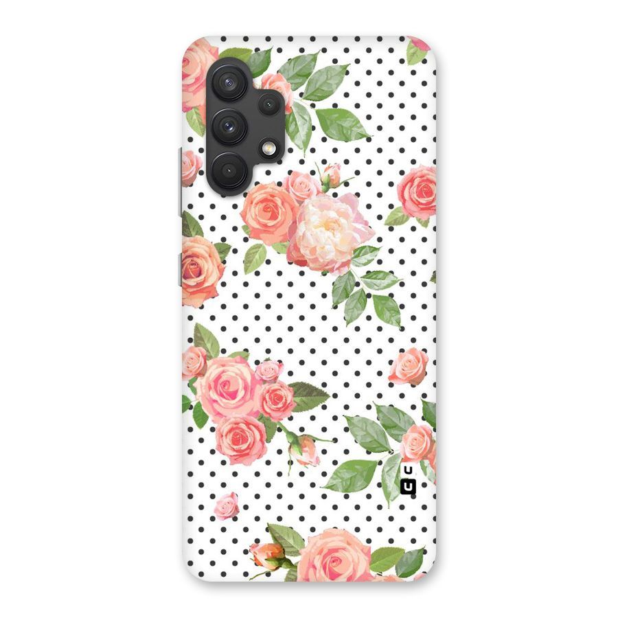 Polka Bloom White Back Case for Galaxy A32