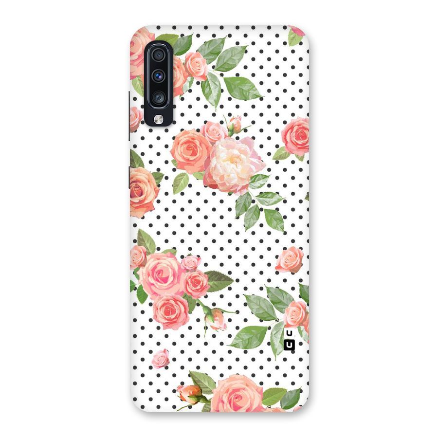 Polka Bloom White Back Case for Galaxy A70